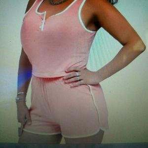 Pink short set